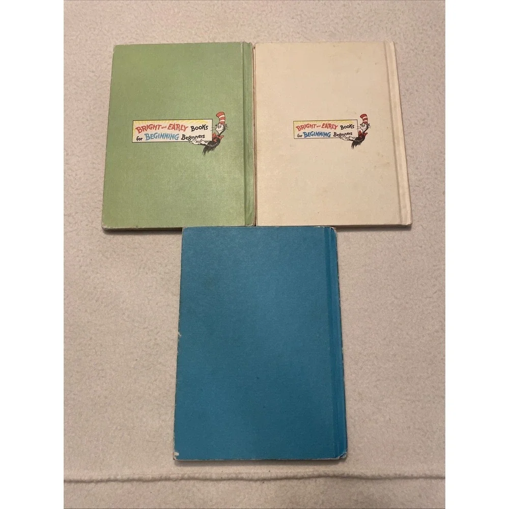 Vintage Dr. Seuss Books Hardcover (Lot 3) Cat In The Hat Marvin Mooney Foot Book